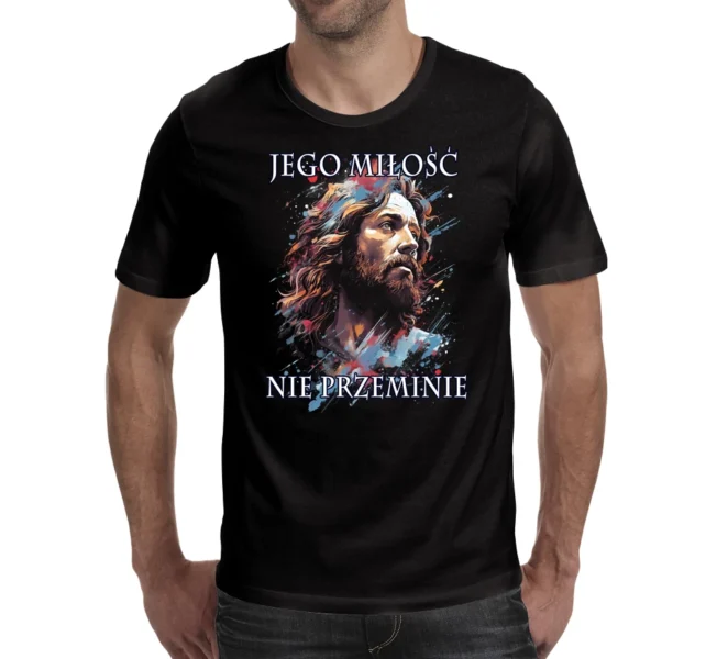 Koszulka Religijna Chrześcijańska z wizerunkiem Jezusa